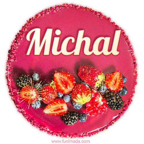Happy Birthday Cake with Name Michal - Free Download