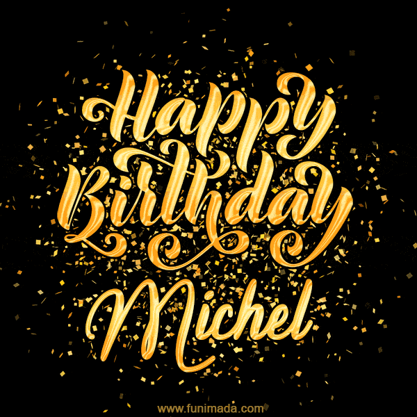 Happy Birthday Card for Michel - Download GIF and Send for Free
