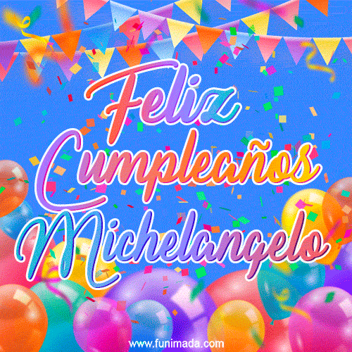 Feliz Cumpleaños Michelangelo (GIF)