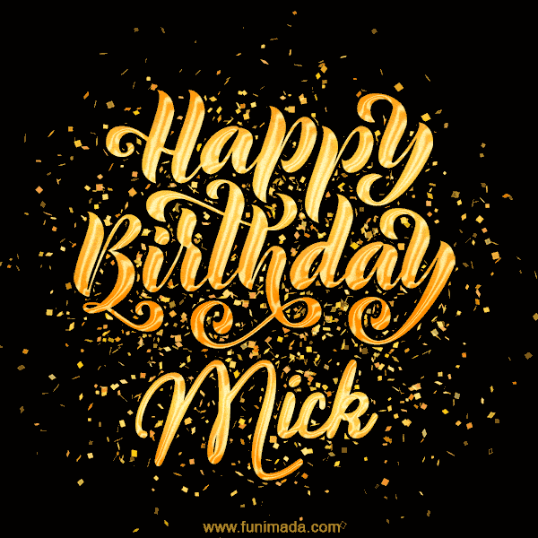 Happy Birthday Card for Mick - Download GIF and Send for Free