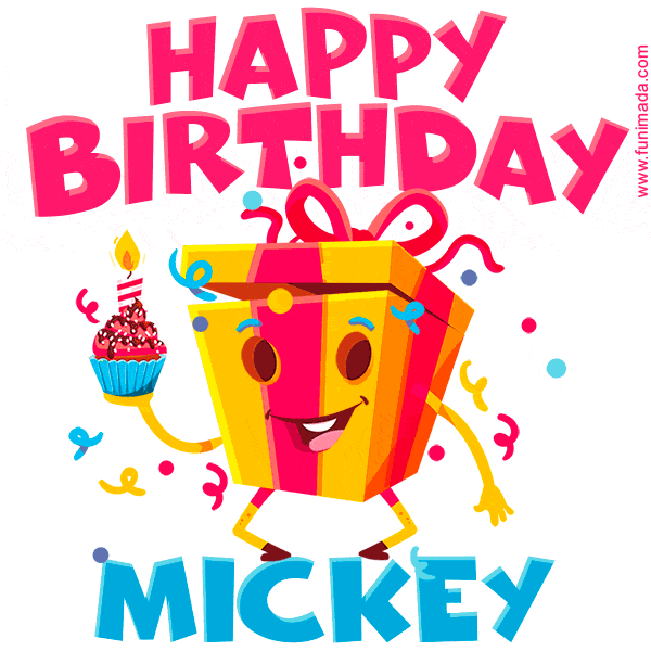 Funny Happy Birthday Mickey GIF