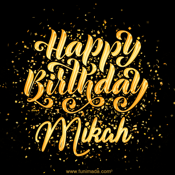 Happy Birthday Card for Mikah - Download GIF and Send for Free