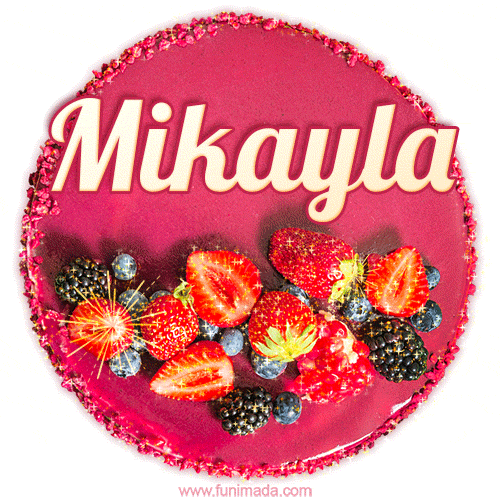 Happy Birthday Cake with Name Mikayla - Free Download