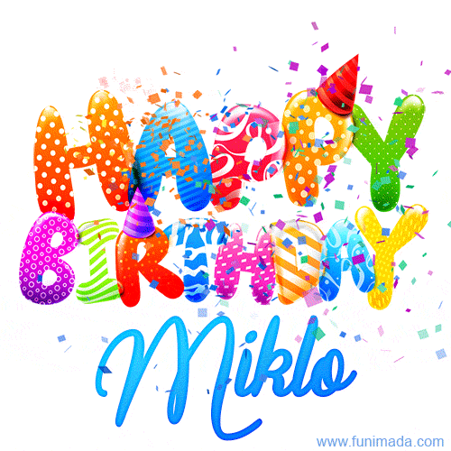 Happy Birthday Miklo - Creative Personalized GIF With Name