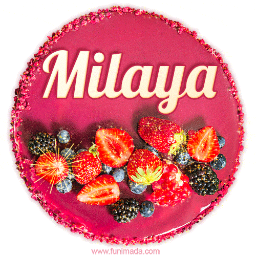 Happy Birthday Cake with Name Milaya - Free Download