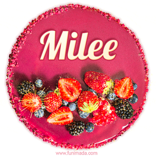 Happy Birthday Cake with Name Milee - Free Download