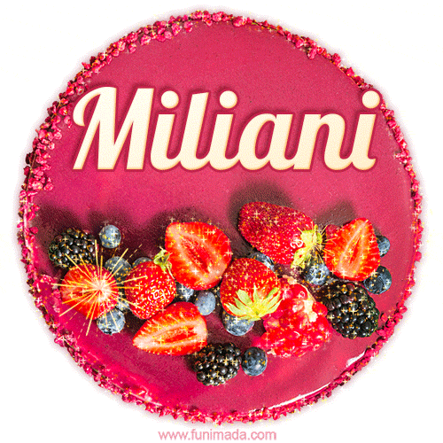 Happy Birthday Cake with Name Miliani - Free Download
