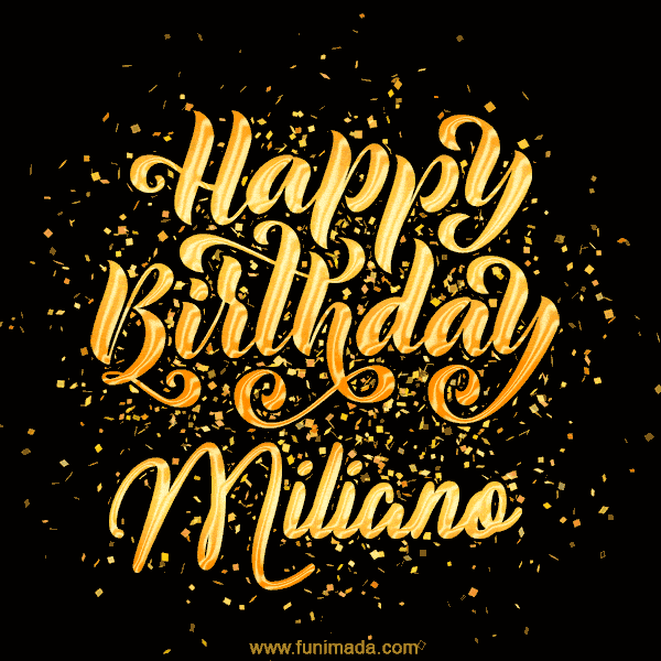 Happy Birthday Card for Miliano - Download GIF and Send for Free