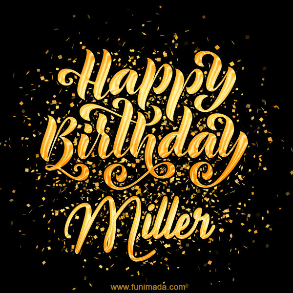 Happy Birthday Card for Miller - Download GIF and Send for Free