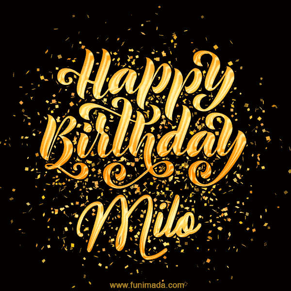 Happy Birthday Card for Milo - Download GIF and Send for Free