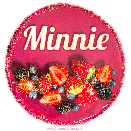Happy Birthday Cake with Name Minnie - Free Download