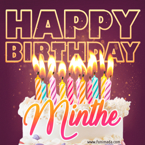 Minthe - Animated Happy Birthday Cake GIF Image for WhatsApp