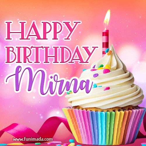 Happy Birthday Mirna - Lovely Animated GIF
