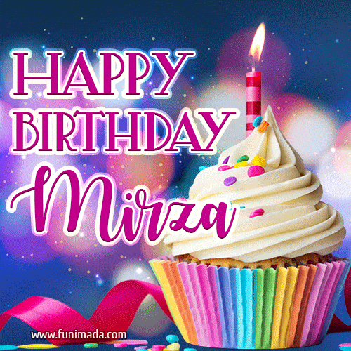 Happy Birthday Mirza - Lovely Animated GIF