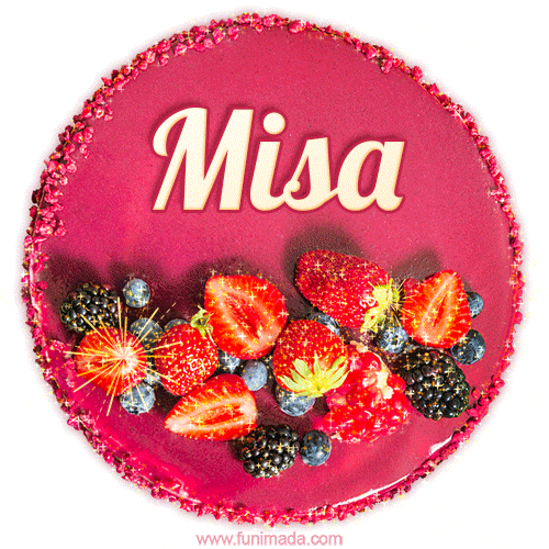 Happy Birthday Cake with Name Misa - Free Download