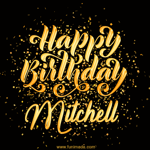 Happy Birthday Card for Mitchell - Download GIF and Send for Free