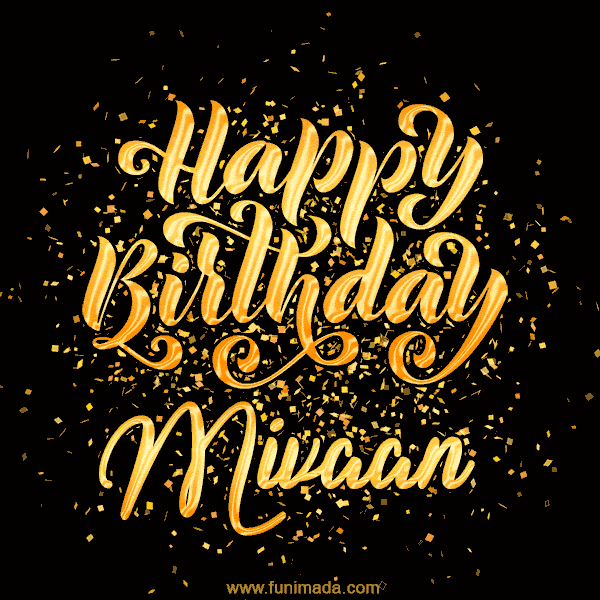 Happy Birthday Card for Mivaan - Download GIF and Send for Free
