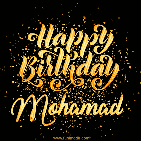 Happy Birthday Card for Mohamad - Download GIF and Send for Free