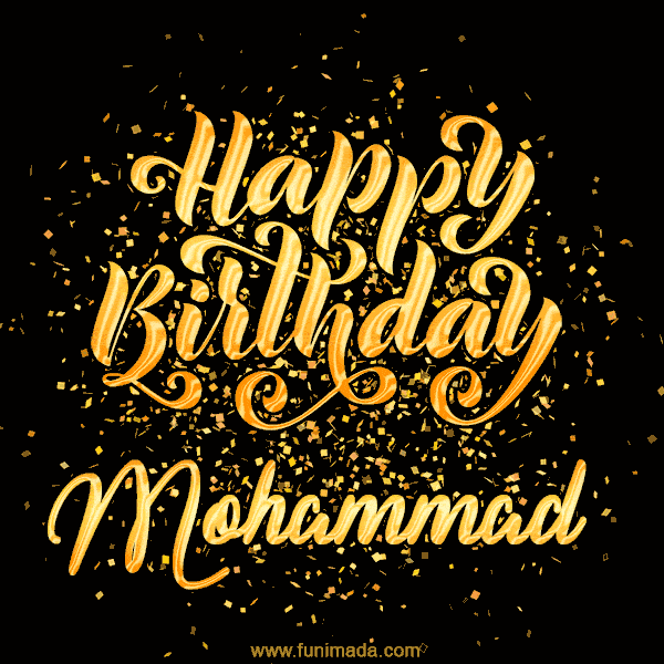 Happy Birthday Card for Mohammad - Download GIF and Send for Free