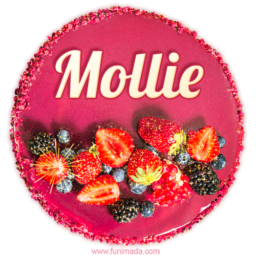 Happy Birthday Cake with Name Mollie - Free Download