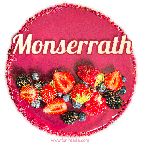 Happy Birthday Cake with Name Monserrath - Free Download
