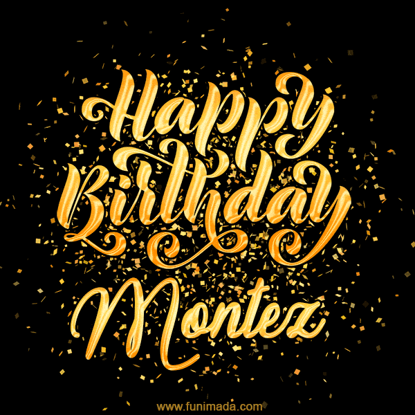Happy Birthday Card for Montez - Download GIF and Send for Free