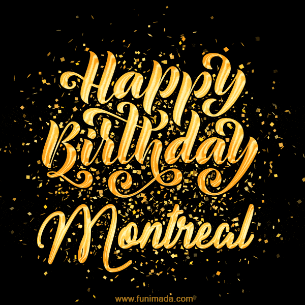 Happy Birthday Card for Montreal - Download GIF and Send for Free