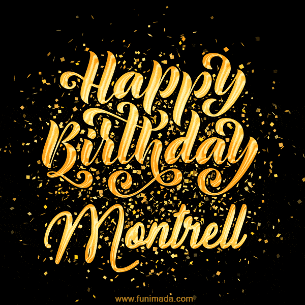 Happy Birthday Card for Montrell - Download GIF and Send for Free