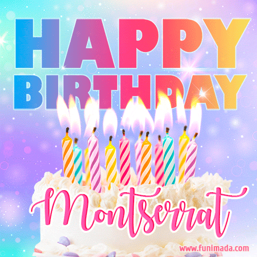 Funny Happy Birthday Montserrat GIF