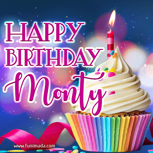 Happy Birthday Monty - Lovely Animated GIF