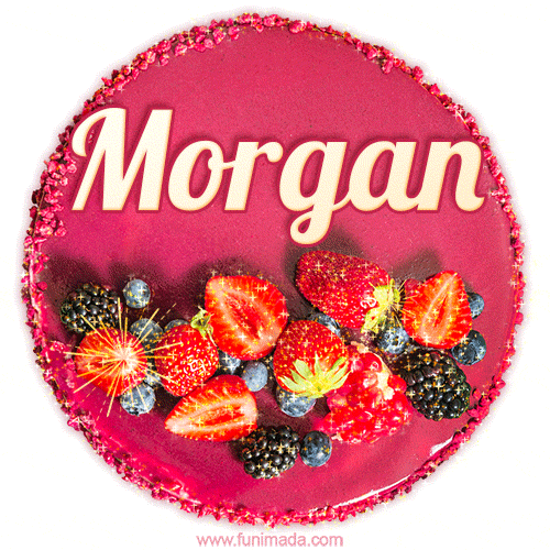 Happy Birthday Cake with Name Morgan - Free Download