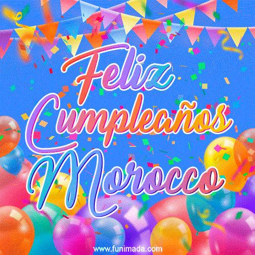 Feliz Cumpleaños Morocco (GIF)