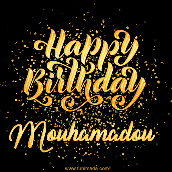 Happy Birthday Card for Mouhamadou - Download GIF and Send for Free