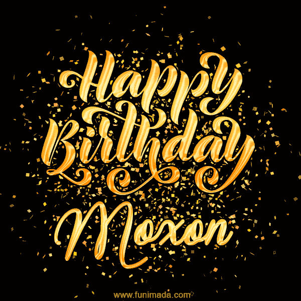 Happy Birthday Card for Moxon - Download GIF and Send for Free