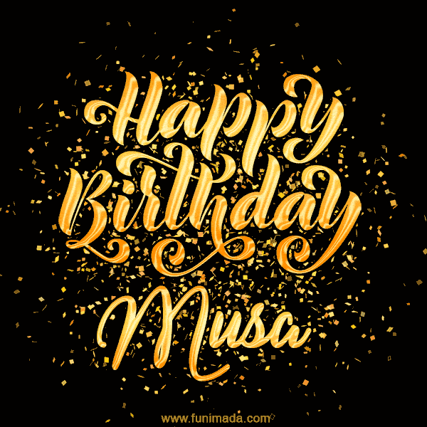 Happy Birthday Card for Musa - Download GIF and Send for Free