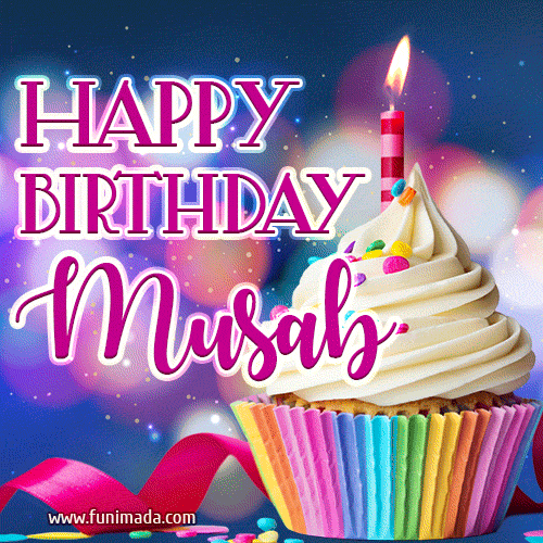 Happy Birthday Musab - Lovely Animated GIF