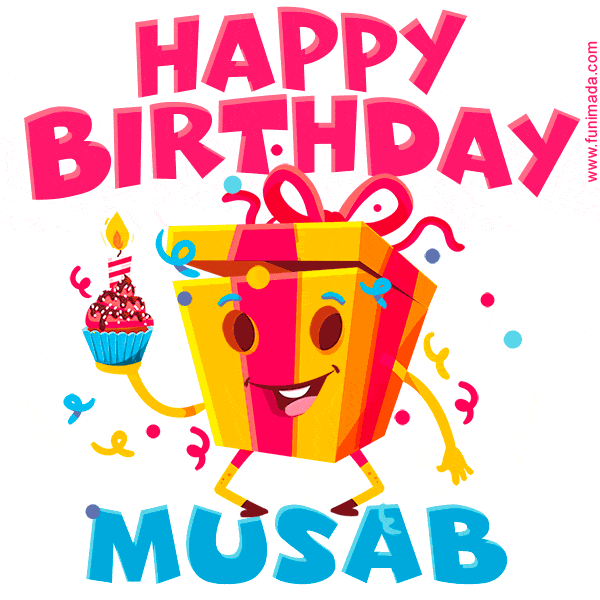 Funny Happy Birthday Musab GIF