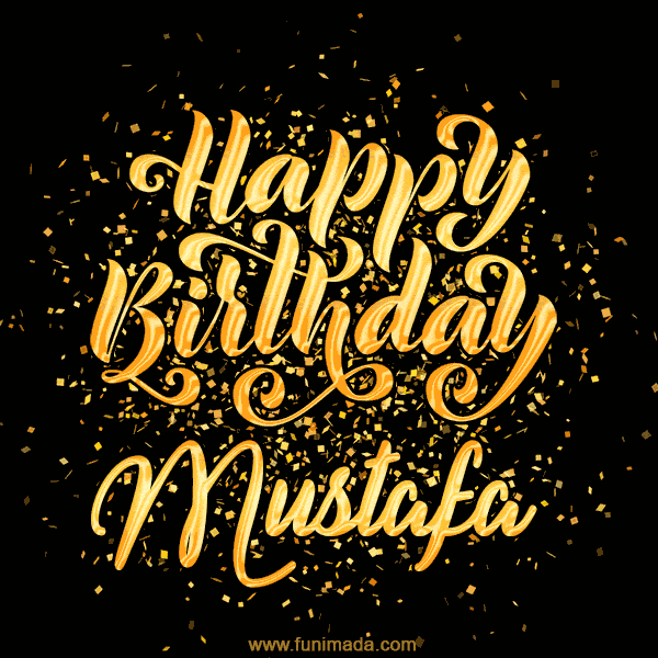 Happy Birthday Card for Mustafa - Download GIF and Send for Free