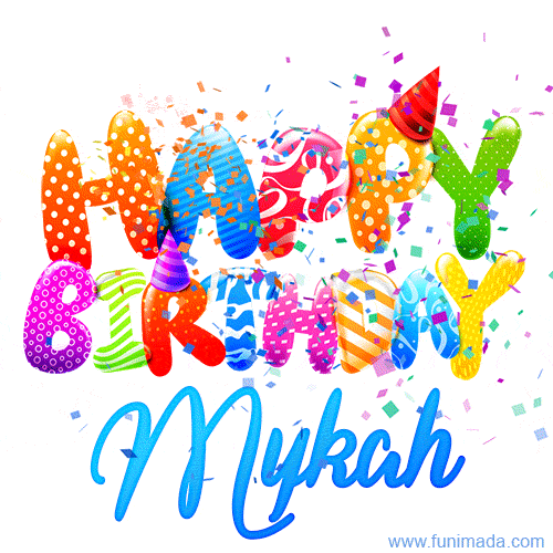 Happy Birthday Mykah - Creative Personalized GIF With Name