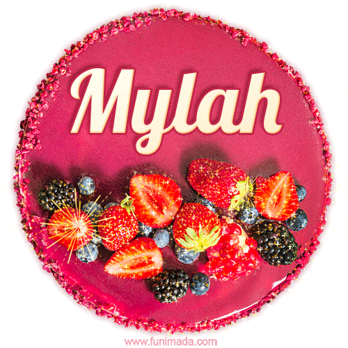 Happy Birthday Cake with Name Mylah - Free Download