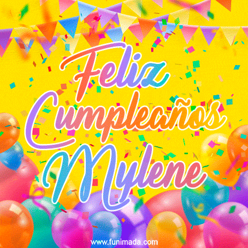 Feliz Cumpleaños Mylene (GIF)