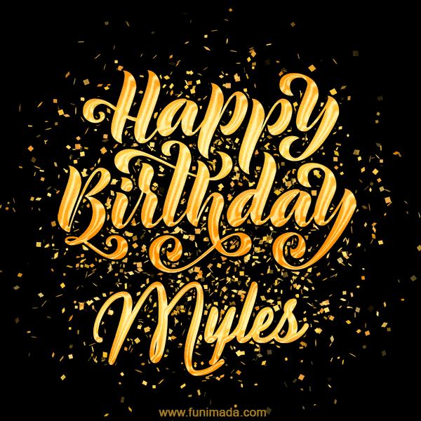 Happy Birthday Card for Myles - Download GIF and Send for Free
