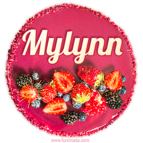 Happy Birthday Cake with Name Mylynn - Free Download