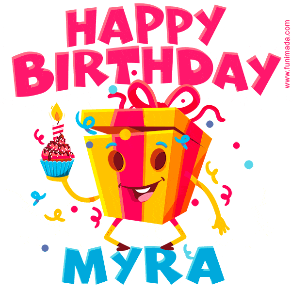 Funny Happy Birthday Myra GIF