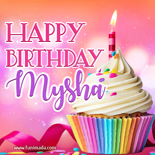 Happy Birthday Mysha - Lovely Animated GIF