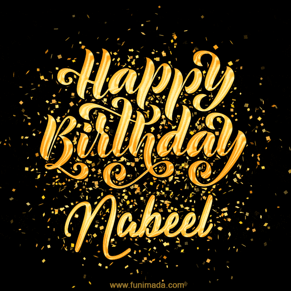 Happy Birthday Card for Nabeel - Download GIF and Send for Free