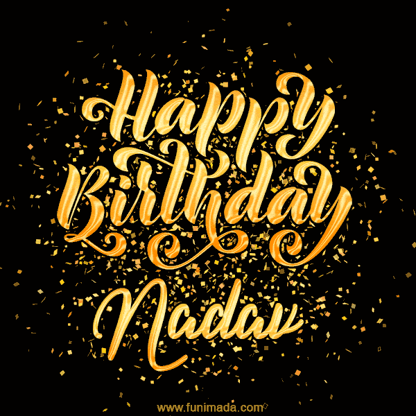 Happy Birthday Card for Nadav - Download GIF and Send for Free