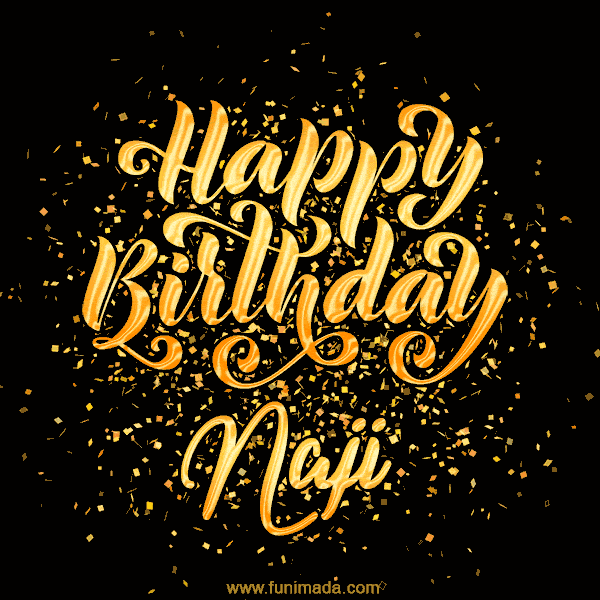 Happy Birthday Card for Naji - Download GIF and Send for Free