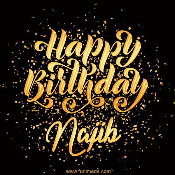 Happy Birthday Card for Najib - Download GIF and Send for Free