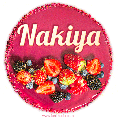 Happy Birthday Cake with Name Nakiya - Free Download